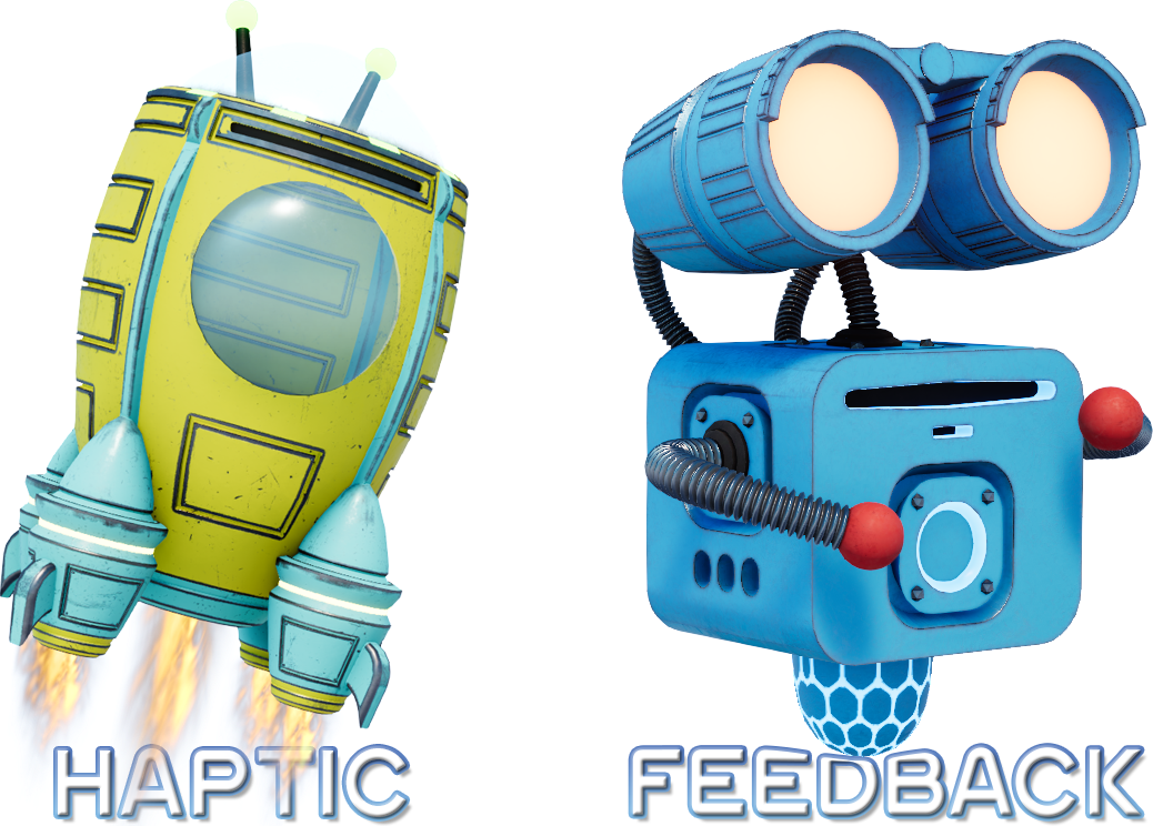 Haptic and Feedback game characters from Astrolander
